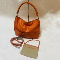 HAMANO Tokyo ワンショルダー バッグ　2way ポーチ付