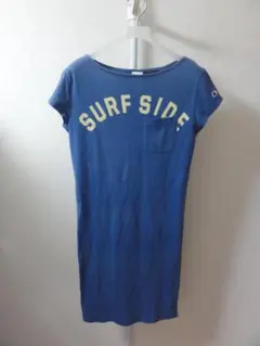 Champion x earth 半袖ワンピース SURF SIDE 薄い紺 Sのサムネイル