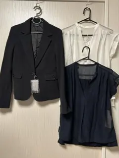 レディース　ベルメゾン　スーツ　ジャケット　フォーマル　７号　セット　ブラウス