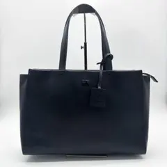 C787 美品 アニエスベー ビジネスバッグ トートバッグ 牛革 A4収納 黒