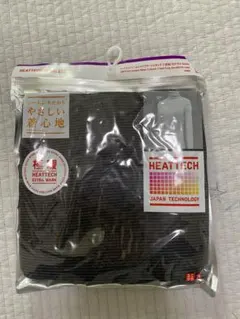 レディース　ヒートテック極暖　細ボーダーブラック　タートルネック