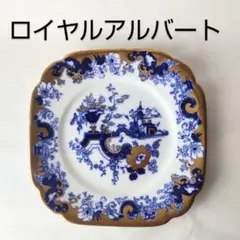 値下げ4000→3500★ロイヤル・アルバート金彩のケーキ皿★角型★イギリスのサムネイル