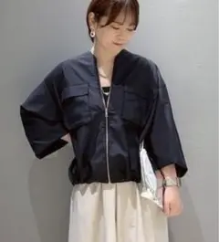 レプシィム♡シアー　サファリ　ジャケット♡ネイビー