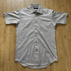 【洋服の青山】チェック柄 半袖シャツのサムネイル