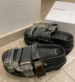 新品　2022ss sacai ラバーフラットサンダルのサムネイル