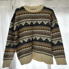 DAZY 幾何学模様 ニットセーター S