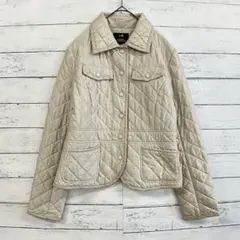 23区 キルティングジャケット 中綿 ベージュ 通勤 上品 秋冬 人気 M相当✨