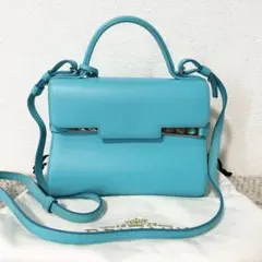 未使用級 Delvaux デルヴォー タンペートPM ショルダーバッグ ブルーのサムネイル