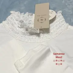 【吸湿発熱】襟レースシャーリングカットソー