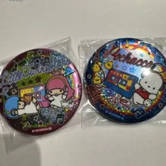 サンリオ キラキラビッグ缶バッチ2 キキララ ポチャッコ