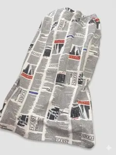 【希少】EGOIST エゴイスト ニュースペーパー柄 ロングスカート ドラケン