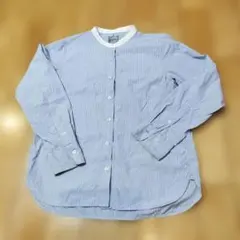 無印良品　M スタンドカラーシャツ　ストライプのサムネイル