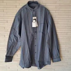 新品未使用品　TOROY グレー ストライプ 長袖シャツ