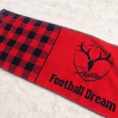 Football Dream タオル レッド ネイビー チェック