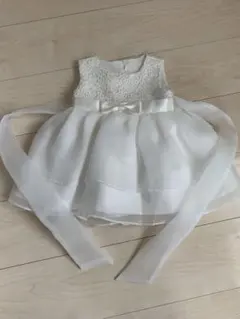 【値下げ】ベビードレス/結婚式/フォーマル/セレモニー/ベビーヘアバンド付き