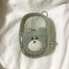 NICE CLAUP くま ぬいぐるみ ポーチ グリーンのサムネイル