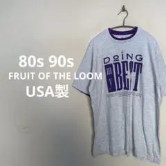 80s 90s FRUIT OF THE LOOM USA製 リンガーTシャツ