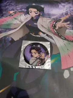 鬼滅の刃　一番くじ、劇場版　ランダムグリッター缶バッジ　胡蝶しのぶ　セット