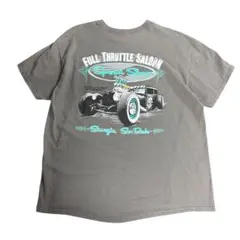 印花T恤 GILDAN製 棉質 短袖 灰色 XL 古著 8Sa