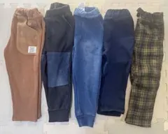 男の子100cm5枚まとめ売りズボン秋冬用