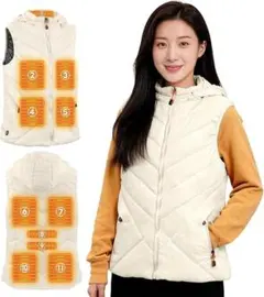 玉*お様 Lサイズ　電熱ベスト 発熱ベスト 加熱服 ヒーター防寒着　11箇所発熱