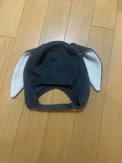 耳付き ベビーニット帽 チャコールグレー
