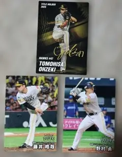 カルビー プロ野球チップス 大関友久 藤井皓哉 野村勇 カード
