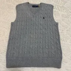 【Sサイズ】Polo Ralph Lauren ケーブルニットベスト ベージュ
