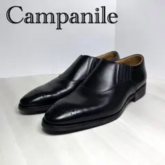 未使用品☆カンパニーレ☆メンズ☆革靴☆サイドエラスティック☆黒☆7.5☆169
