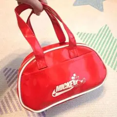 ミッキー×ナイキ エナメルハンドバッグ 赤　レッド　NIKE　Mickey　レア