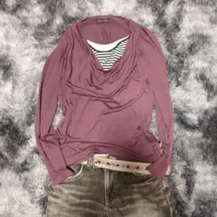 archive y2k MORGAN l/s tee お兄系 平成 ドレープ加工のサムネイル