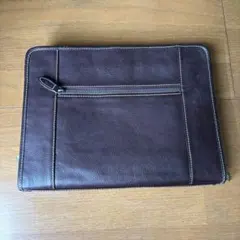ダークブラウン レザー クラッチバッグ