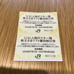 GALA湯沢スキー場 株主さまリフト優待割引券 2枚 JR東日本 株主優待券のサムネイル