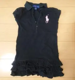 Ralph Lauren フリル付きポロシャツ M 黒