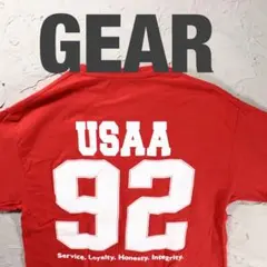 USAA 92 バッグビッグプリント フロントワンポイント Tシャツ