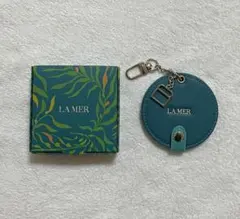 【新品未使用】LA MER ラ・メール 円形ターコイズ キーチェーン付きミラー