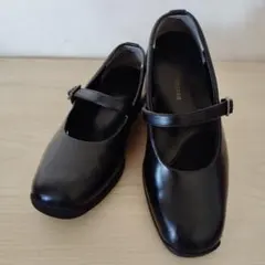 ムーンスター ストラップパンプス 23.0cm EEE 黒 BVL5757