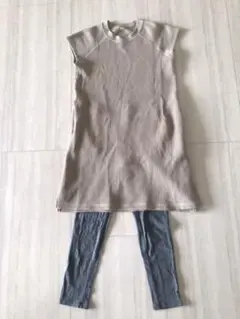 ユニクロ ワッフルワンピース120 GAP kids レギンス　S 上下セット