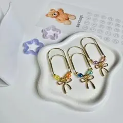 【再販】ゴールドリボンのペーパークリップ バインダー貯金 Saving