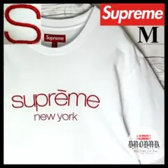 【大人気の刺繍クラシックロゴ‼︎】シュプリーム Tシャツ ホワイト 白 赤 L相当