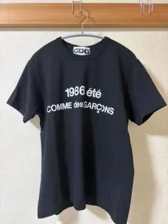 黒S 新品未使用正規品CDGcdgコムデギャルソン1986 ete ロゴTシャツ 