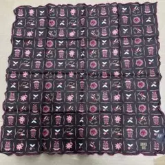 ANNA SUI 花と鳥かごのハンカチ