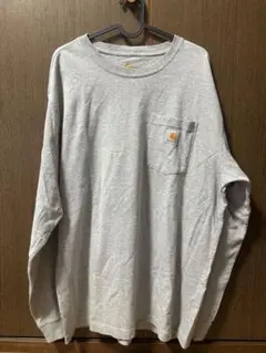 Carhartt グレー 長袖シャツ ポケット付き