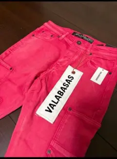訳あり【新品未使用】valabasas ピンクフレアデニム 30 バラバサス