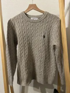 U.S. POLO ASSN. 総ケーブルデザイン クルーネック ニット