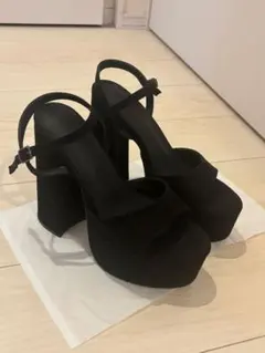 厚底 ストラップ サンダル ブラックのサムネイル