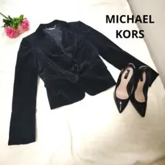 【オシャレ☆MICHAEL KORS】黒　金具付き　ベロアジャケットのサムネイル
