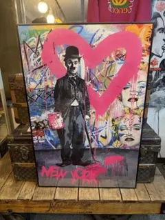 DEATH NYC キャンバスボードタイプ 【認定プレート付き 海外希少作品】 DEATH NYC キャンバスボードタイプ 【認定メタルプレート付き 】激レア