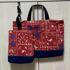 【入園入学2点セット】レッスンバッグ(絵本袋)/シューズケース(上履き入れ)恐竜