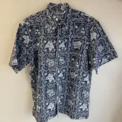 Reyn Spooner レインスプーナー アロハシャツ ネイビー Sサイズのサムネイル